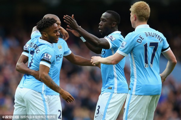  曼城斯特林独造四球主导大胜伯恩茅斯